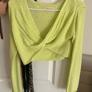 Urban Outfitters Bright Green Knit Blouse